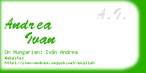 andrea ivan business card